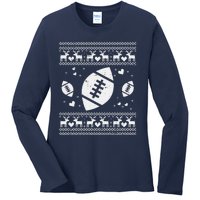 Football Ugly Christmas Sweater Ball Sport Player Boy Gift Ladies Long Sleeve Shirt