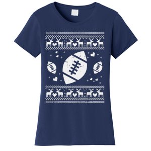 Football Ugly Christmas Sweater Ball Sport Player Boy Gift Women's T-Shirt