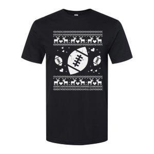 Football Ugly Christmas Sweater Ball Sport Player Boy Gift Softstyle CVC T-Shirt