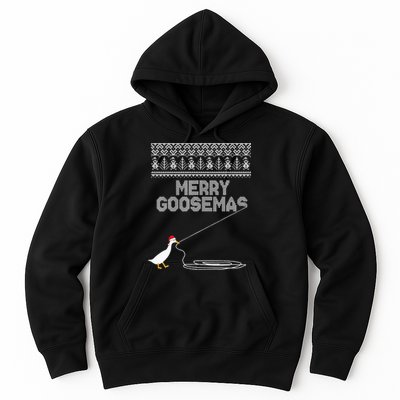 Funny Ugly Christmas Sweater Merry Goosemas Farm Life Hoodie