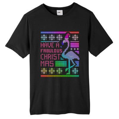 Flamingo Ugly Christmas Tall Fusion ChromaSoft Performance T-Shirt