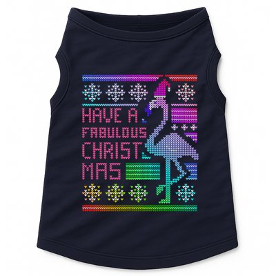 Flamingo Ugly Christmas Doggie Tank