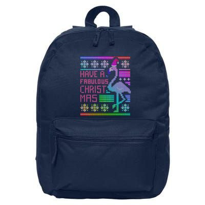 Flamingo Ugly Christmas 16 in Basic Backpack