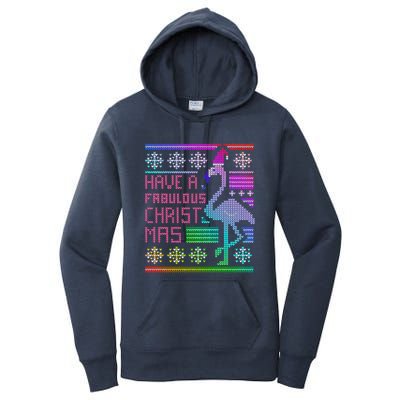 Flamingo Ugly Christmas Women's Pullover Hoodie