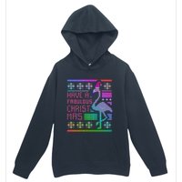 Flamingo Ugly Christmas Urban Pullover Hoodie