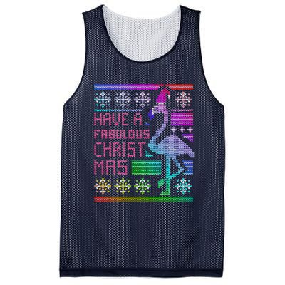 Flamingo Ugly Christmas Mesh Reversible Basketball Jersey Tank