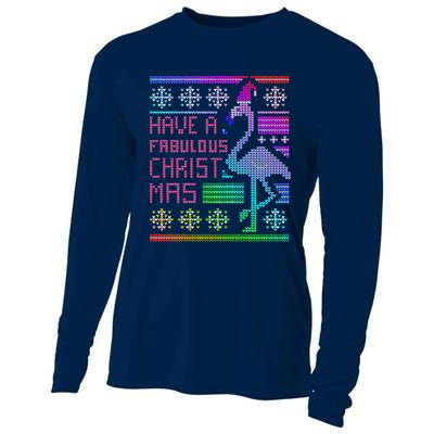 Flamingo Ugly Christmas Cooling Performance Long Sleeve Crew