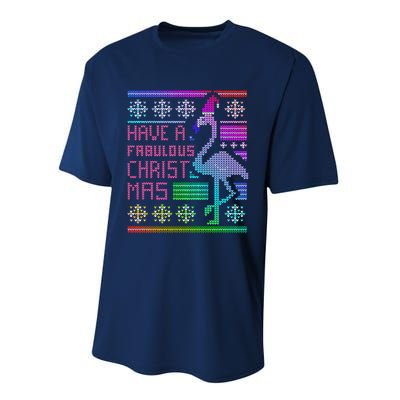 Flamingo Ugly Christmas Performance Sprint T-Shirt