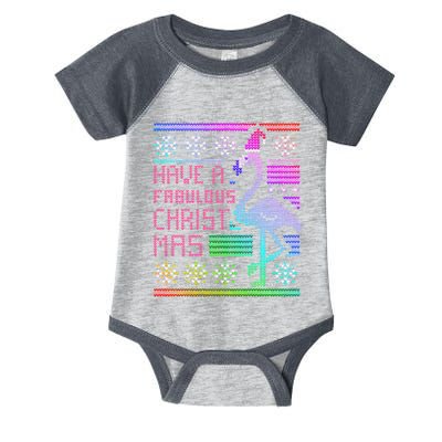 Flamingo Ugly Christmas Infant Baby Jersey Bodysuit