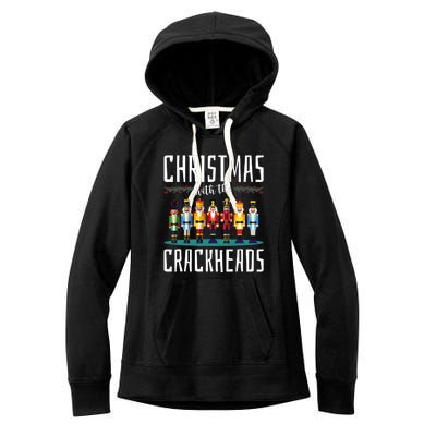 Family Ugly Christmas With The Crackheads Women's Fleece Hoodie