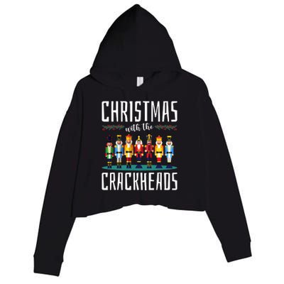 Family Ugly Christmas With The Crackheads Crop Fleece Hoodie