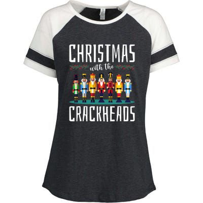 Family Ugly Christmas With The Crackheads Enza Ladies Jersey Colorblock Tee