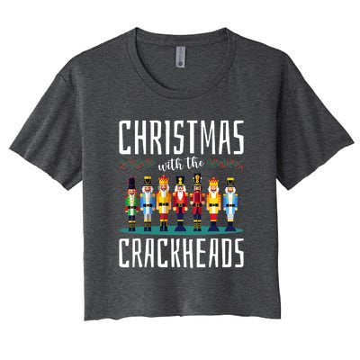 Family Ugly Christmas With The Crackheads Women's Crop Top Tee