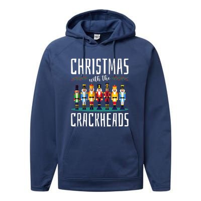 Family Ugly Christmas With The Crackheads Performance Fleece Hoodie