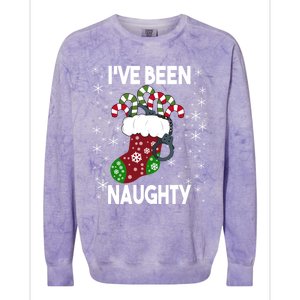 Funny Ugly Couples Christmas IVe Been Naughty Gift Colorblast Crewneck Sweatshirt