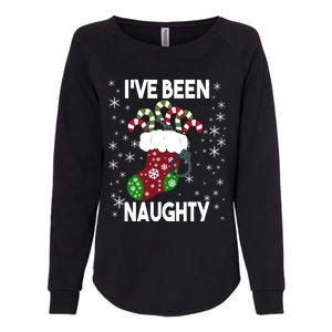 Funny Ugly Couples Christmas IVe Been Naughty Gift Womens California Wash Sweatshirt