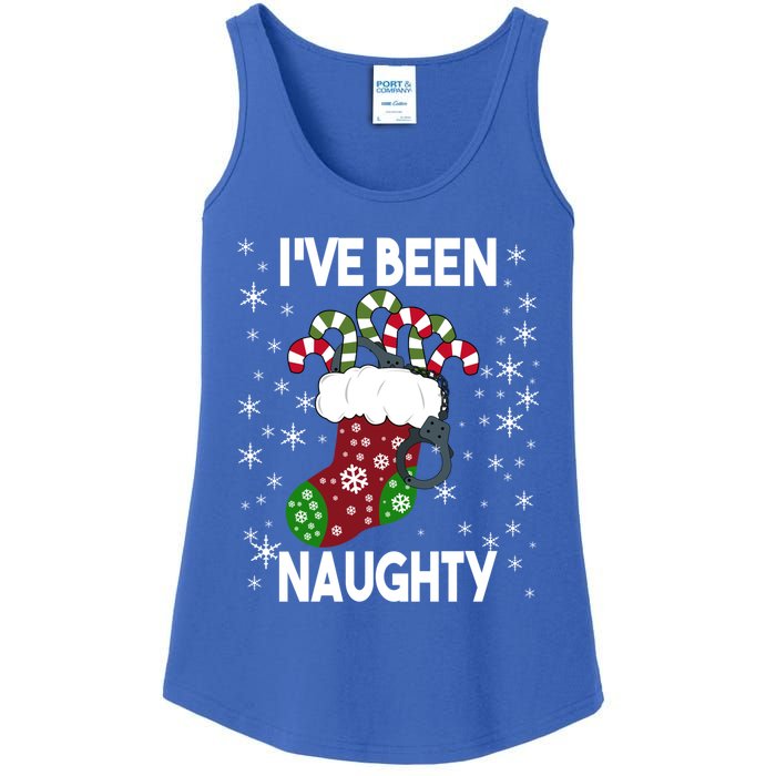 Funny Ugly Couples Christmas IVe Been Naughty Gift Ladies Essential Tank