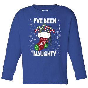 Funny Ugly Couples Christmas IVe Been Naughty Gift Toddler Long Sleeve Shirt