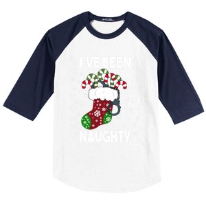 Funny Ugly Couples Christmas IVe Been Naughty Gift Baseball Sleeve Shirt