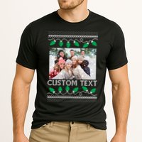Family Ugly Christmas Sweater Design Custom Photo Text Cooling Performance Crew T-Shirt