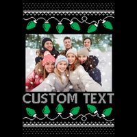 Family Ugly Christmas Sweater Design Custom Photo Text 7-Panel Snapback Hat