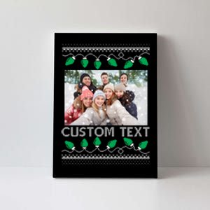 Family Ugly Christmas Sweater Design Custom Photo Text Canvas