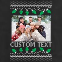 Family Ugly Christmas Sweater Design Custom Photo Text 11oz C Handle Ceramic Mug