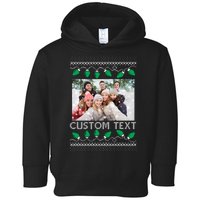 Family Ugly Christmas Sweater Design Custom Photo Text Toddler Hoodie