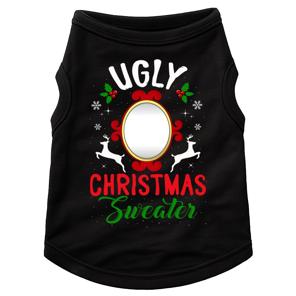 Funny Ugly Christmas Sweater With Mirror Doggie Tank