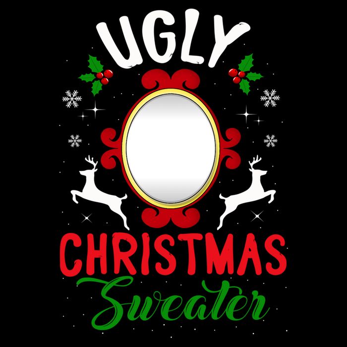 Funny Ugly Christmas Sweater With Mirror Performance Shirt