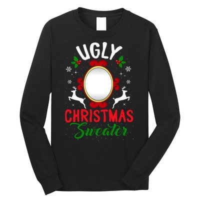 Funny Ugly Christmas Sweater With Mirror Long Sleeve Shirt