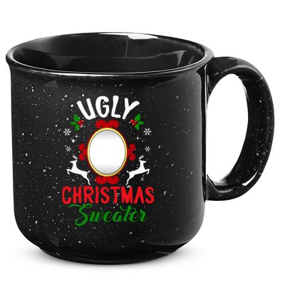 Funny Ugly Christmas Sweater With Mirror 15oz Campfire Ceramic Mug