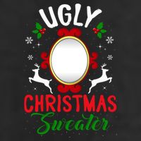 Funny Ugly Christmas Sweater With Mirror 25L Jumbo Tote