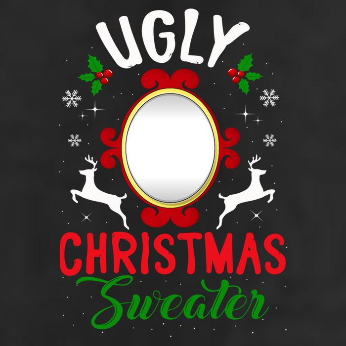 Funny Ugly Christmas Sweater With Mirror 25L Jumbo Tote