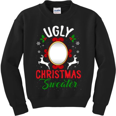 Funny Ugly Christmas Sweater With Mirror Kids Sweatshirt