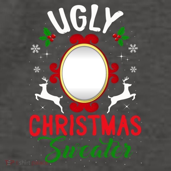 Funny Ugly Christmas Sweater With Mirror Vector Backpack