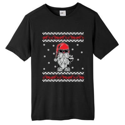 Funny Ugly Christmas Biker Gnome Motorcycle Lover Gift Xmas Gift Tall Fusion ChromaSoft Performance T-Shirt