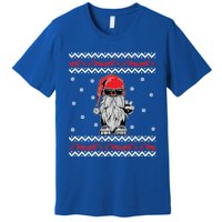 Funny Ugly Christmas Biker Gnome Motorcycle Lover Gift Xmas Gift Premium T-Shirt