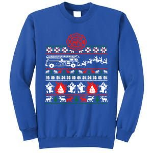 Firefighter Ugly Christmas Sweater Funny Fire Fire Truck Gift Sweatshirt