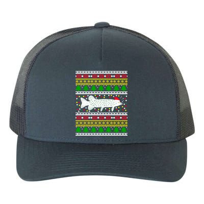 Funny Ugly Christmas Fishing Pike Xmas Fisher Pattern Cute Gift Yupoong Adult 5-Panel Trucker Hat