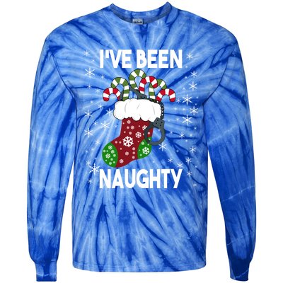 Funny Ugly Couples Christmas IVe Been Naughty Gift Tie-Dye Long Sleeve Shirt