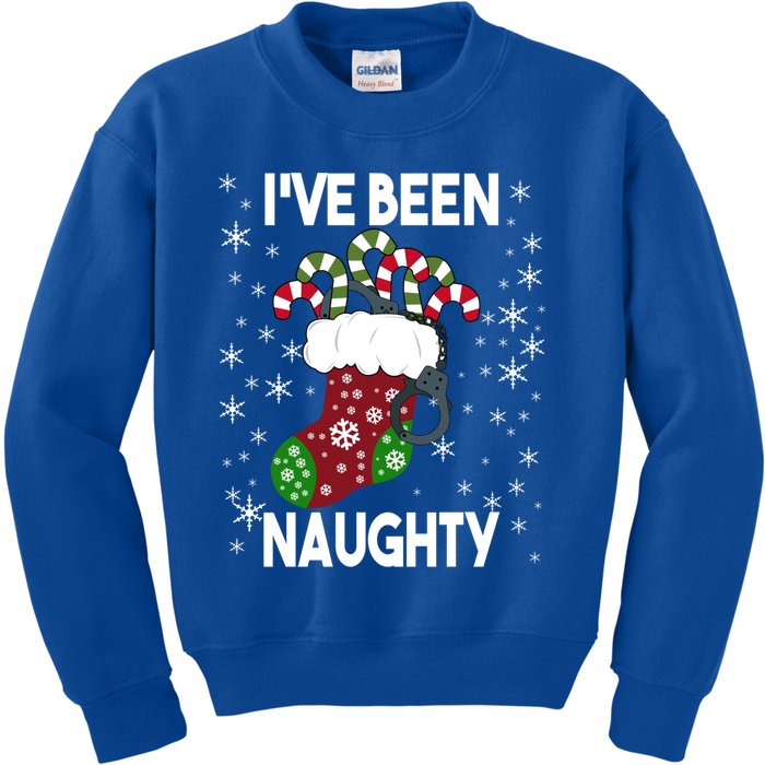 Funny Ugly Couples Christmas IVe Been Naughty Gift Kids Sweatshirt