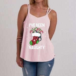 Funny Ugly Couples Christmas IVe Been Naughty Gift Women's Strappy Tank