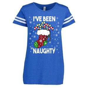 Funny Ugly Couples Christmas IVe Been Naughty Gift Enza Ladies Jersey Football T-Shirt