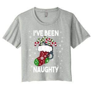 Funny Ugly Couples Christmas IVe Been Naughty Gift Women's Crop Top Tee