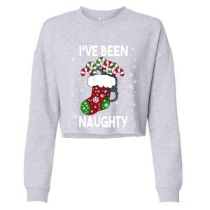 Funny Ugly Couples Christmas IVe Been Naughty Gift Cropped Pullover Crew