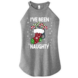 Funny Ugly Couples Christmas IVe Been Naughty Gift Women's Perfect Tri Rocker Tank