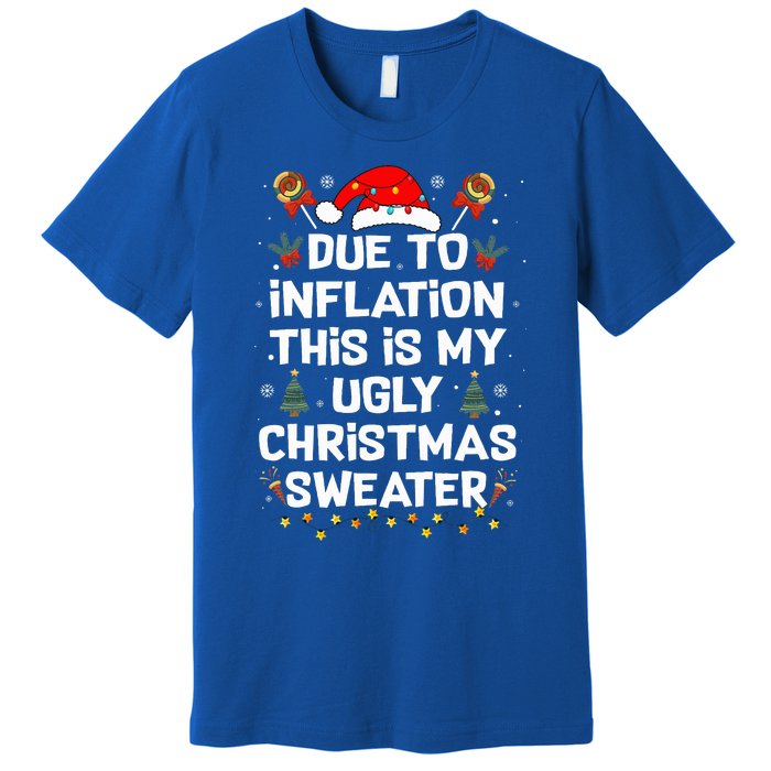 Funny Ugly Christmas Sweater  Couples Matching Xmas  Premium T-Shirt