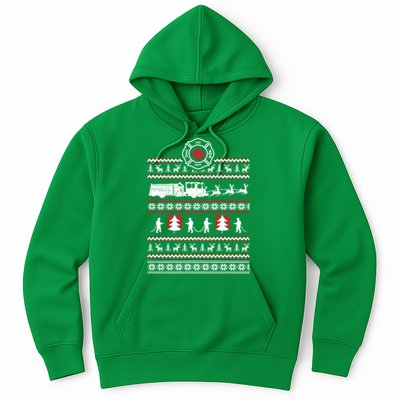 Firefighter Ugly Christmas Sweater Hoodie