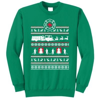 Firefighter Ugly Christmas Sweater Sweatshirt